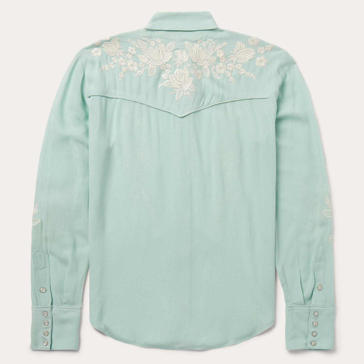 Aqua Crepe Western Shirt Blue | Stetson