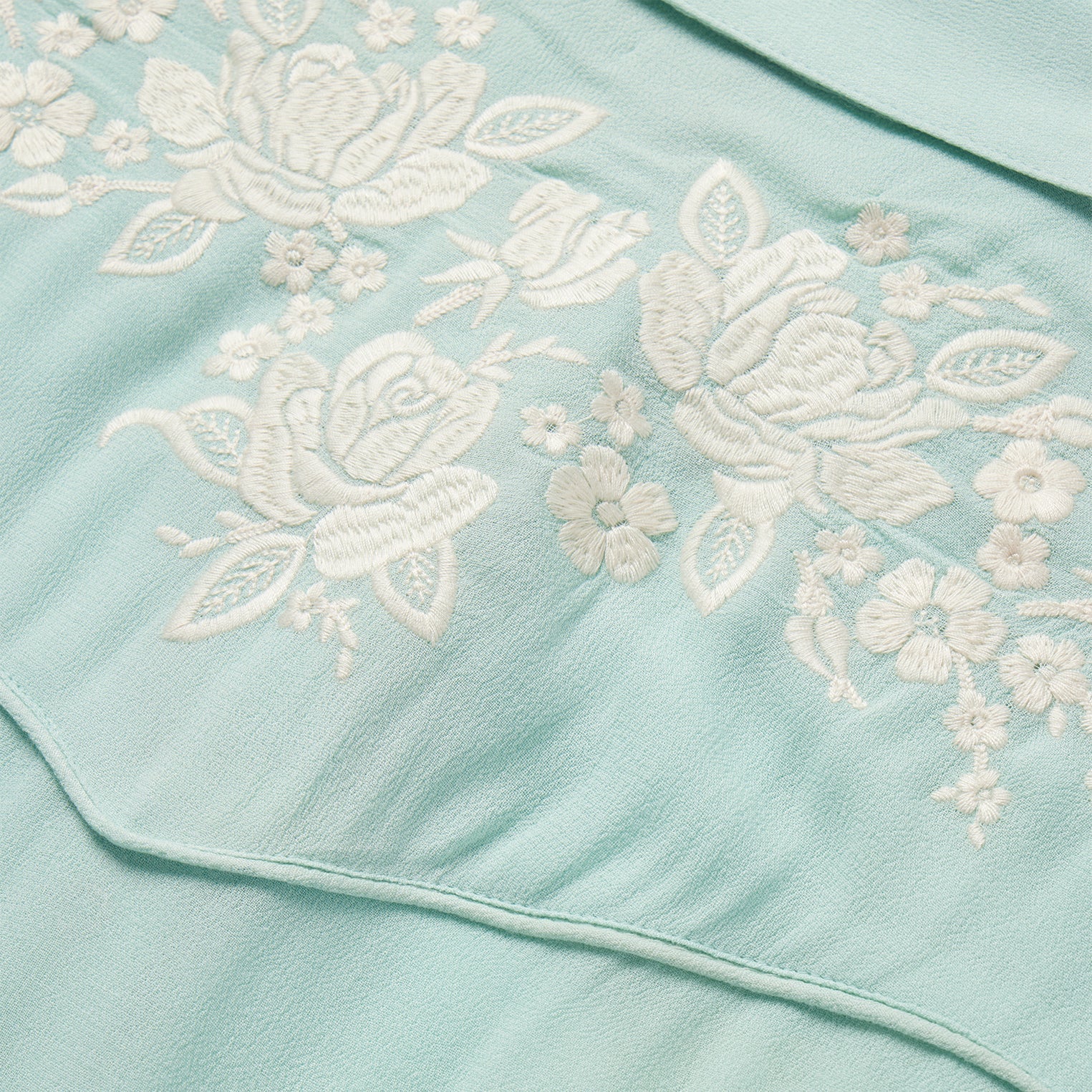 Aqua Crepe Western Shirt Blue | Stetson