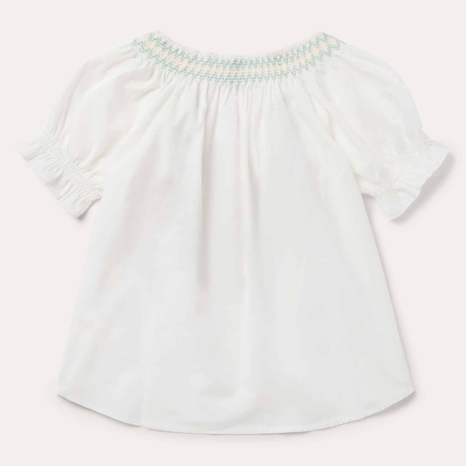 Cotton Voile Peasant Blouse White | Stetson