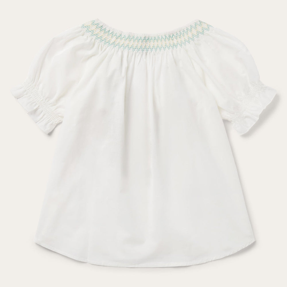 Cotton Voile Peasant Blouse White | Stetson
