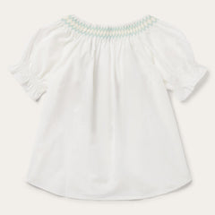 Cotton Voile Peasant Blouse White | Stetson