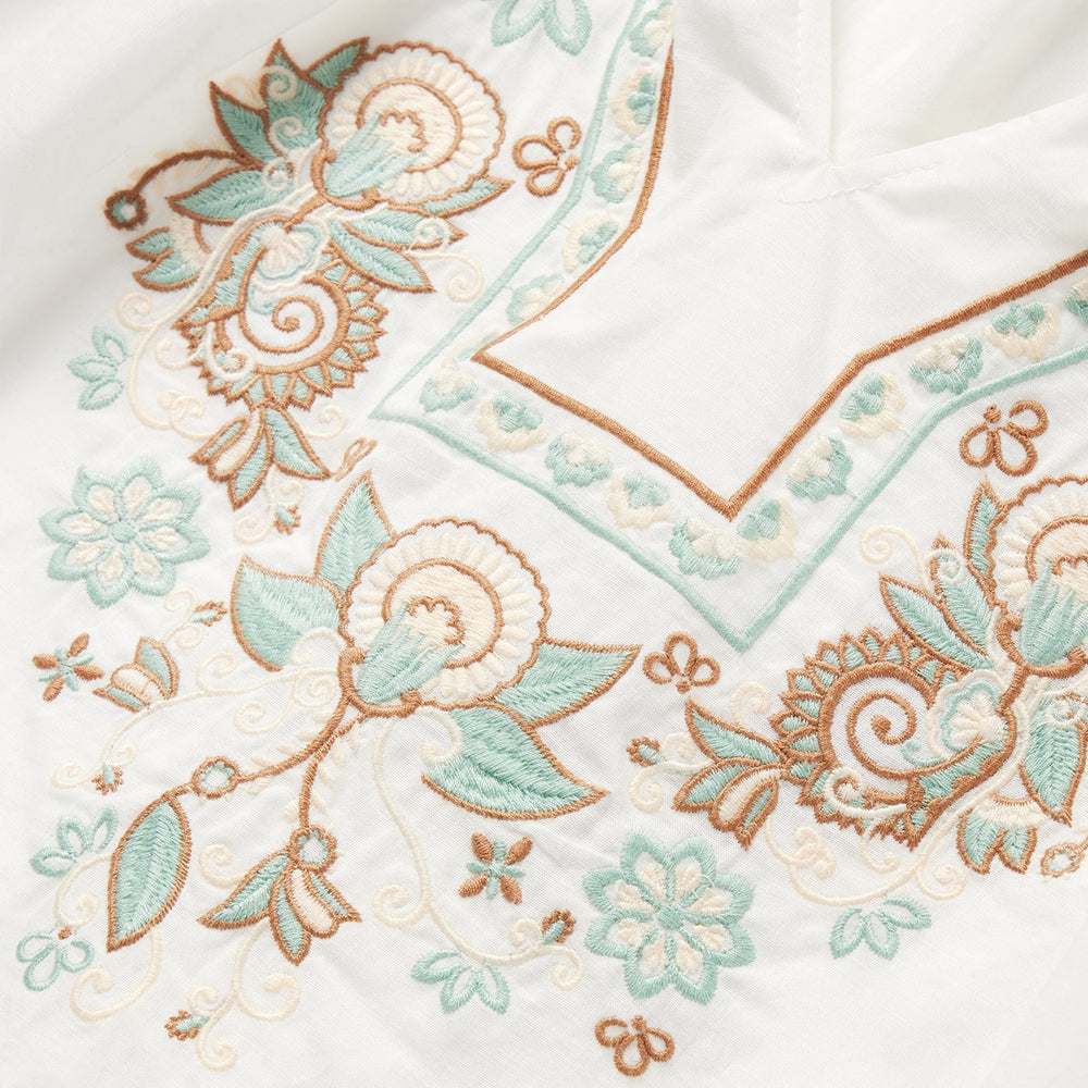 Cotton Voile Peasant Blouse White | Stetson