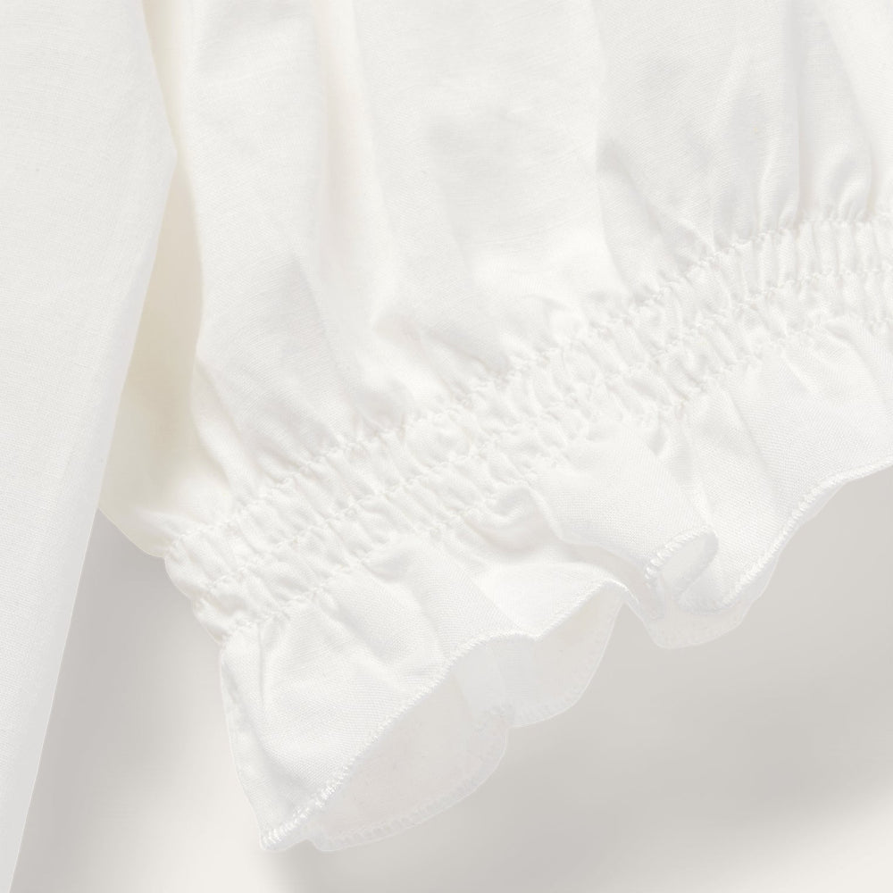 Cotton Voile Peasant Blouse White | Stetson