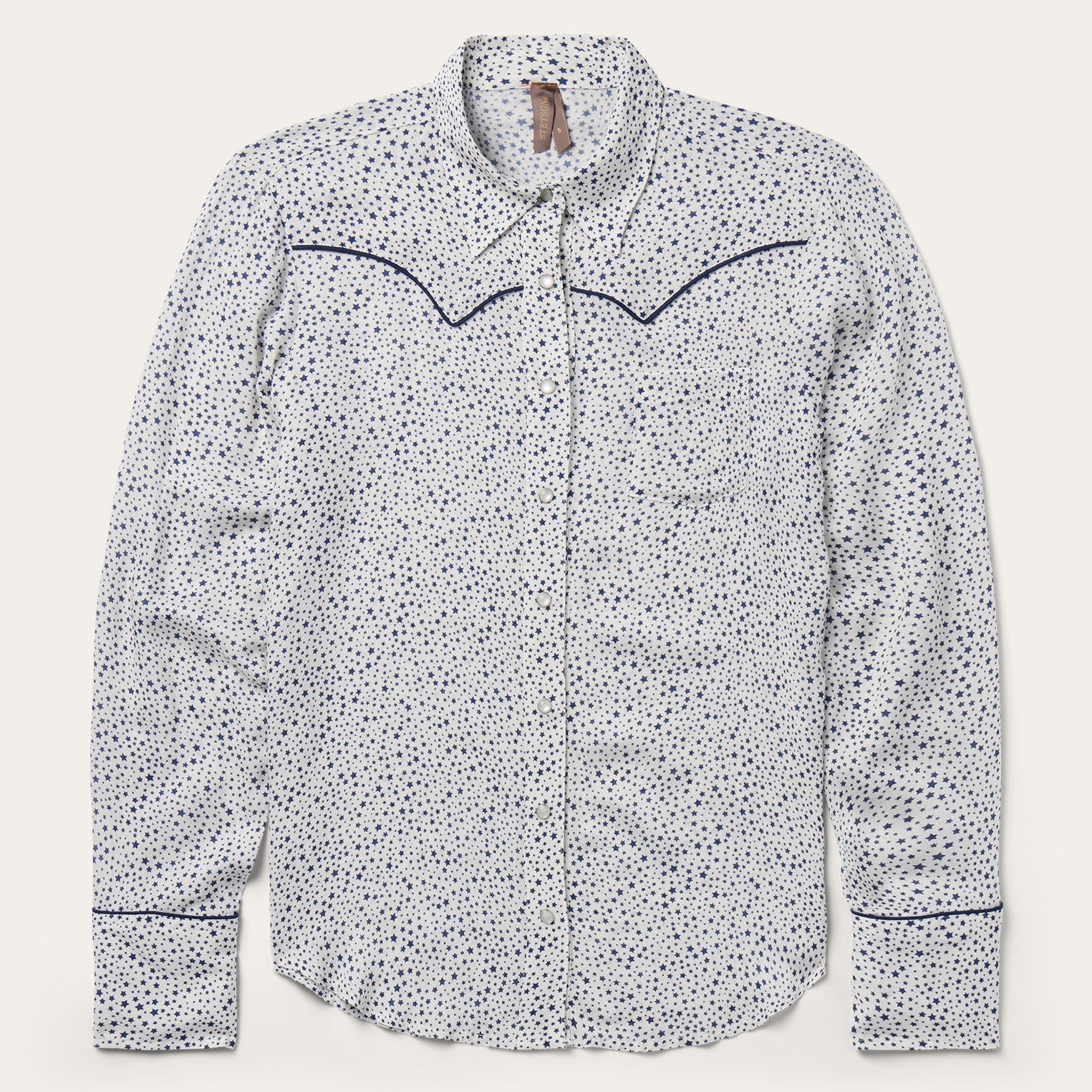 Stars Print Western Shirt White | Stetson