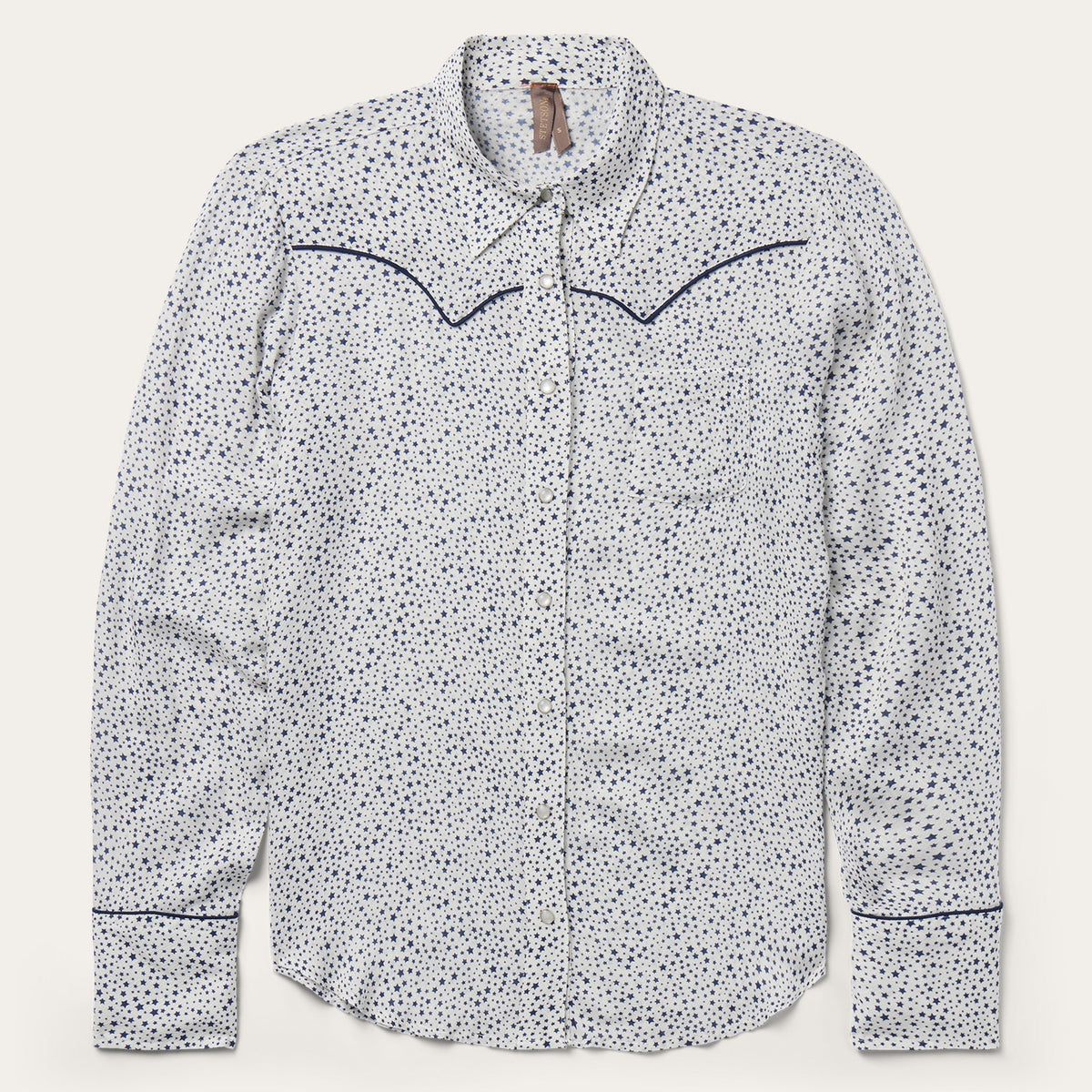 Stars Print Western Shirt White | Stetson