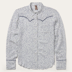Stars Print Western Shirt White | Stetson