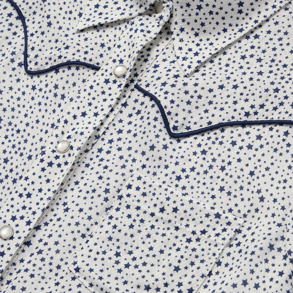 Stars Print Western Shirt White | Stetson