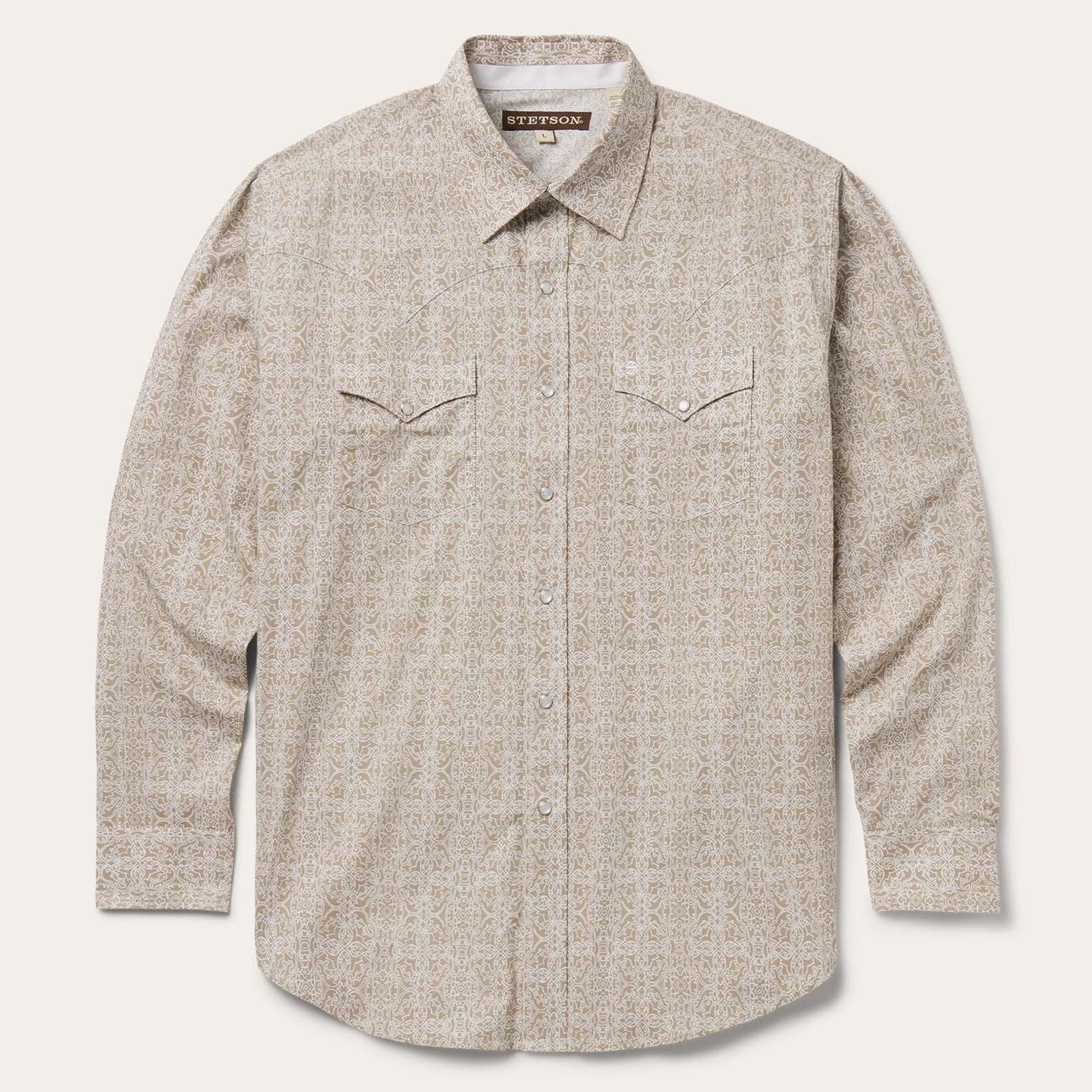 Medallion Print Western Shirt Brown | Stetson