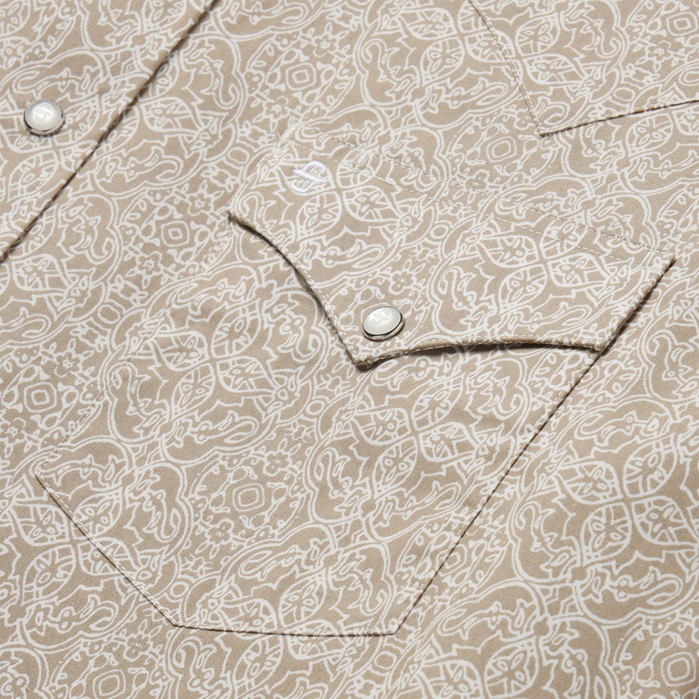 Medallion Print Western Shirt Brown | Stetson