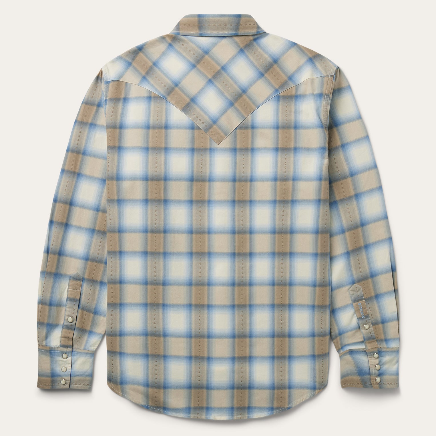 Sand Plaid Dobby Western Shirt Brown | Stetson
