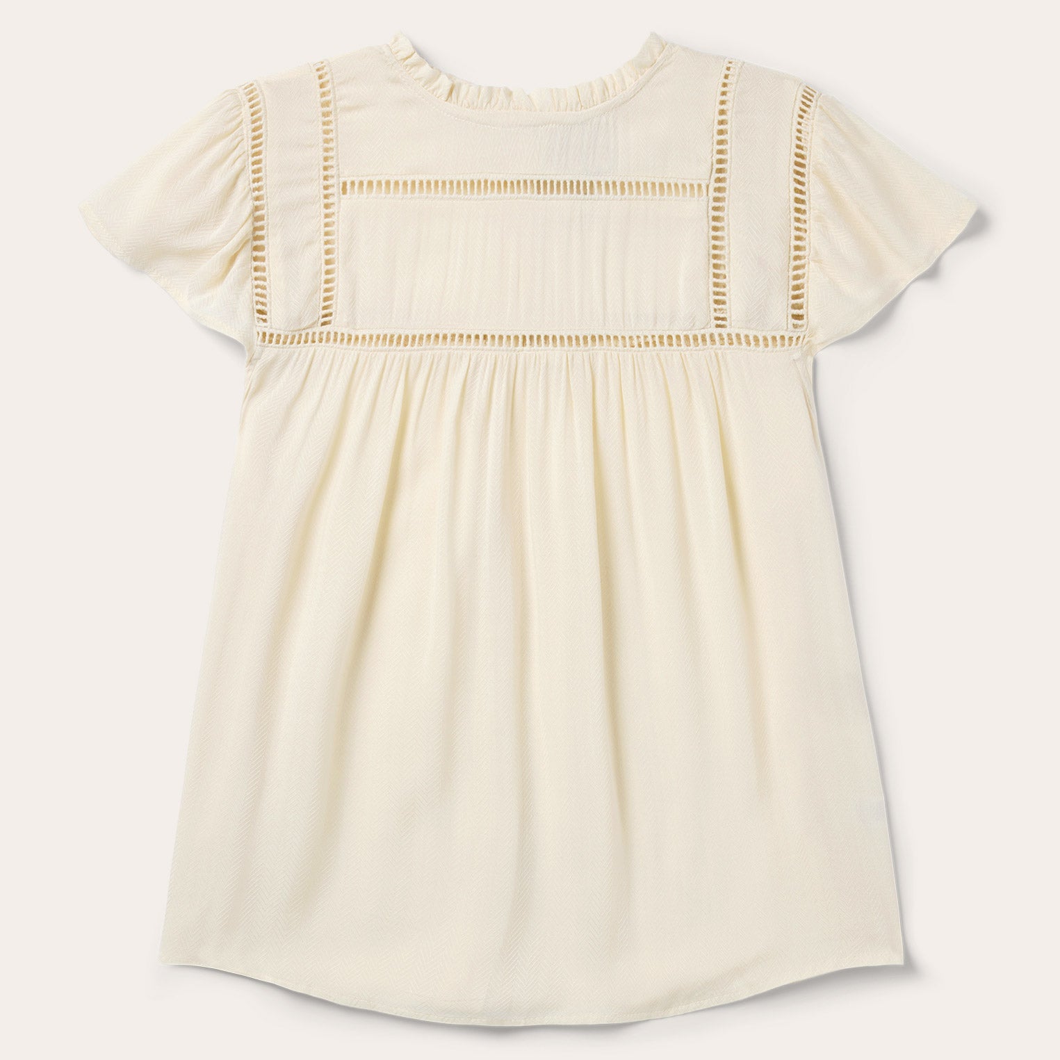 Cream Herringbone Blouse White | Stetson