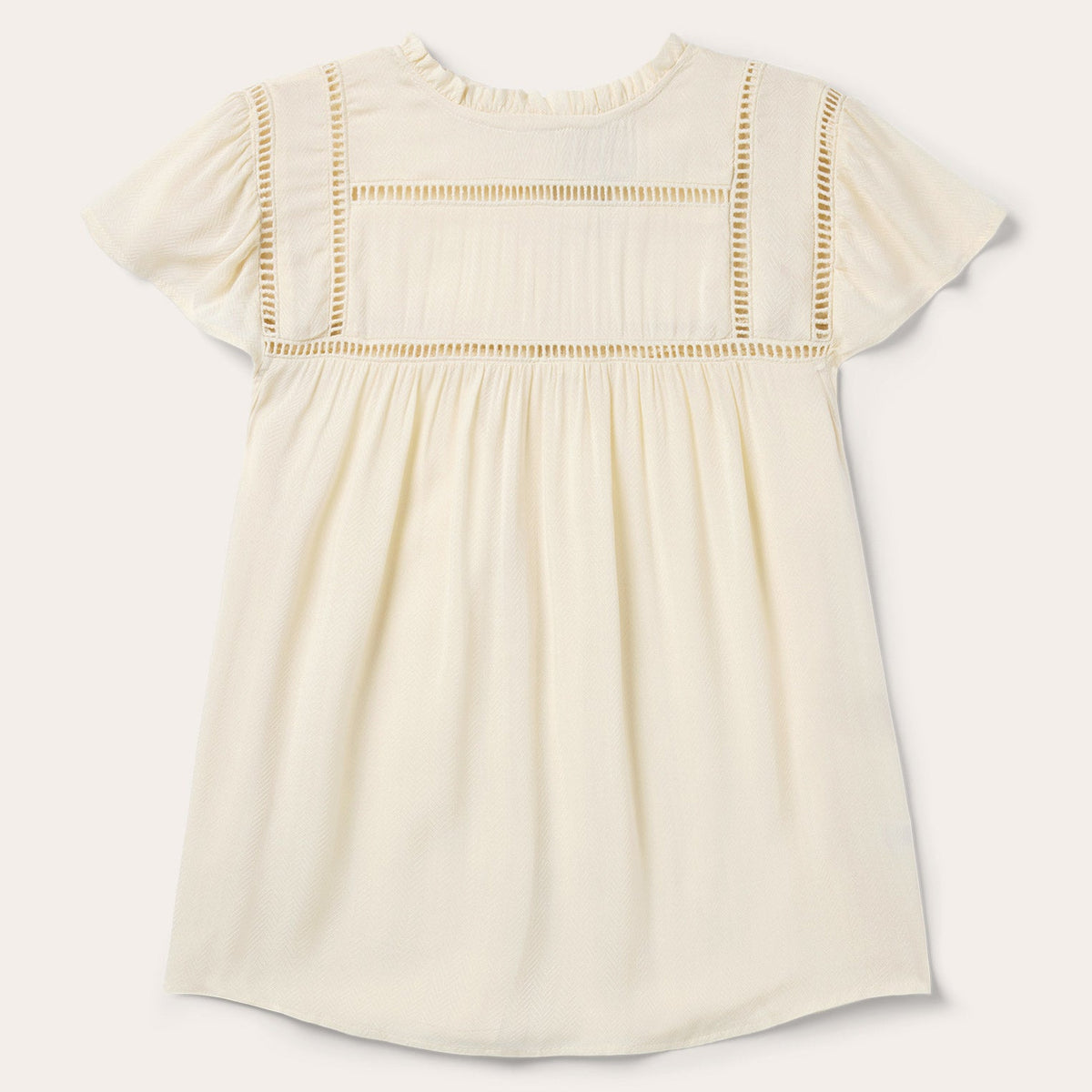 Cream Herringbone Blouse White | Stetson