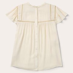 Cream Herringbone Blouse White | Stetson