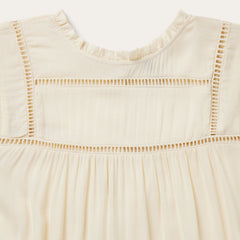 Cream Herringbone Blouse White | Stetson