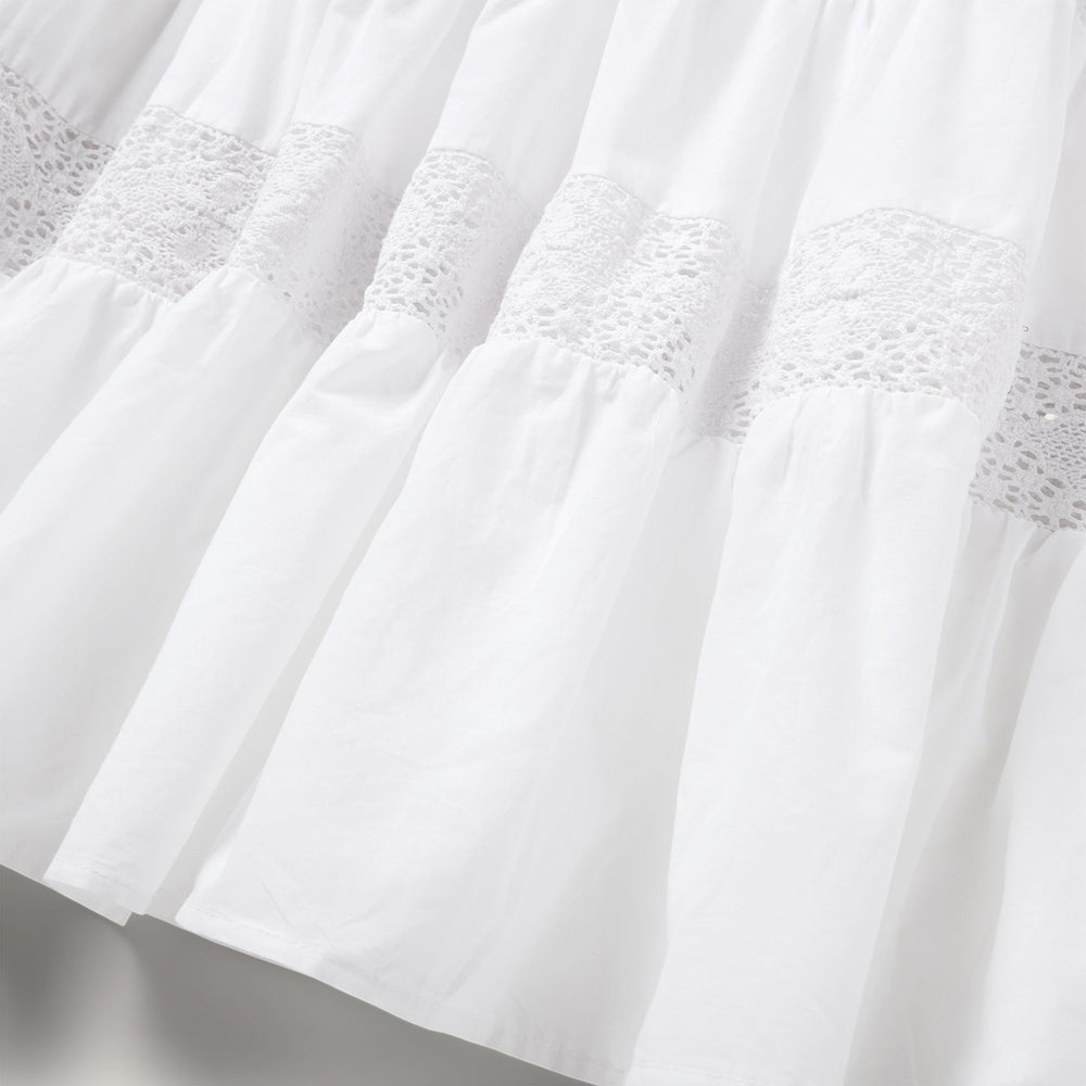 White Cotton Lawn Sleeveless Dress White | Stetson