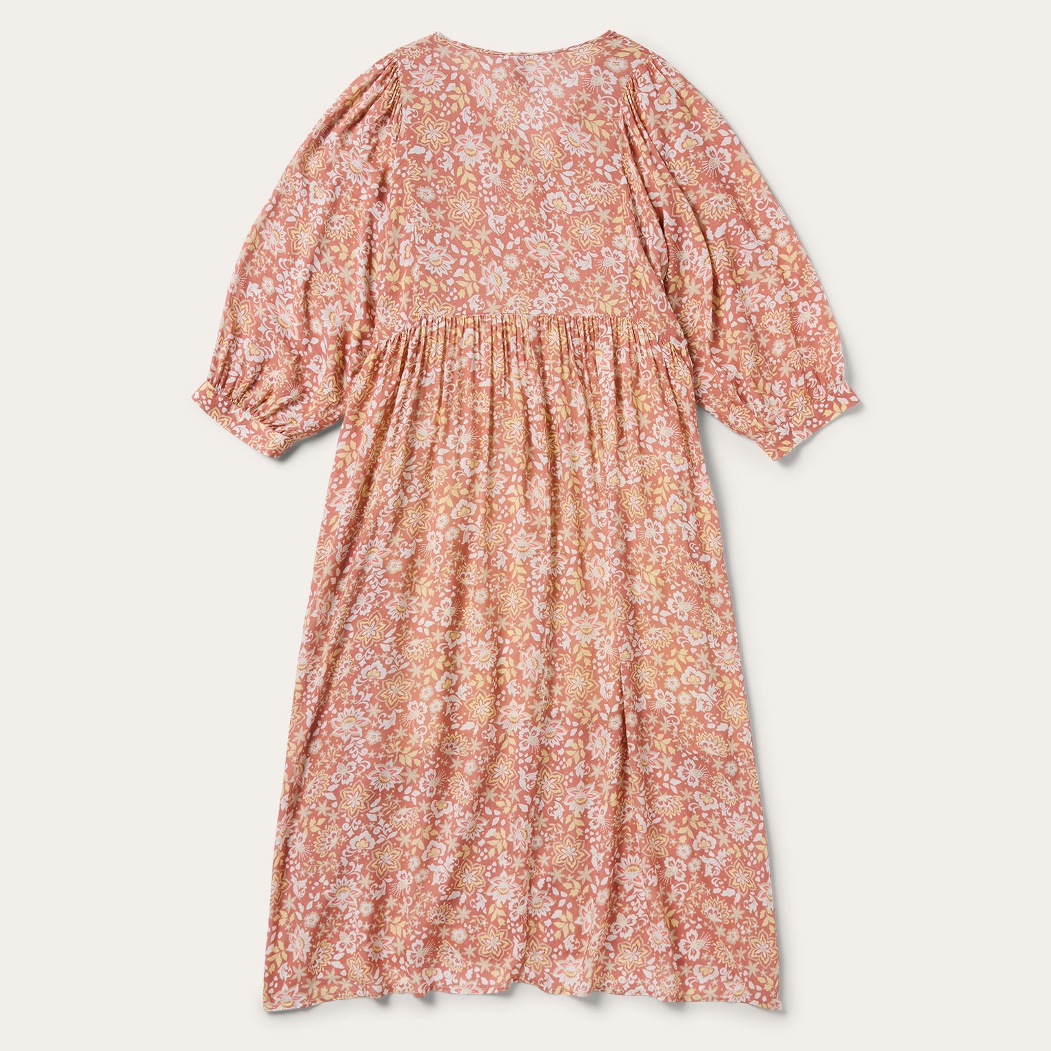 Sunset Floral Print Rayon Dress Pink | Stetson