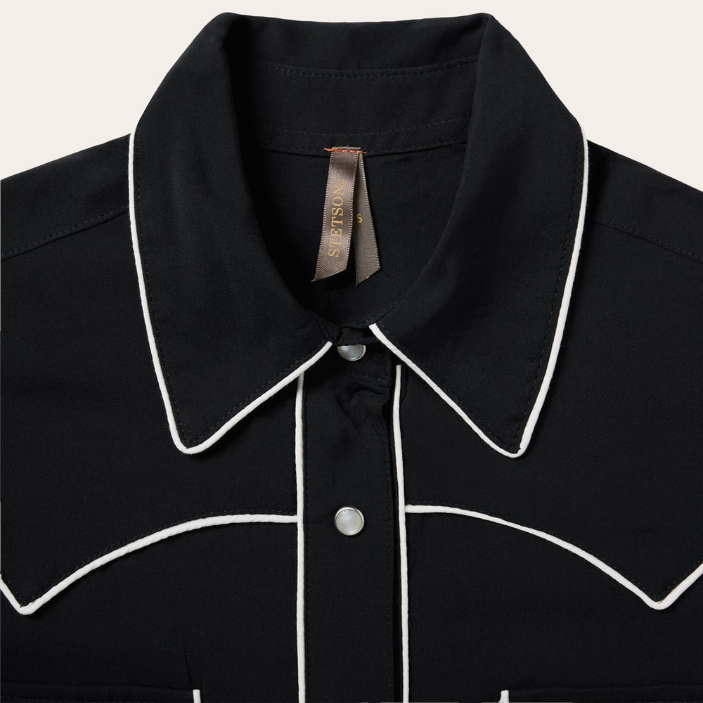 Black Sleeveless Western Shirt Black | Stetson