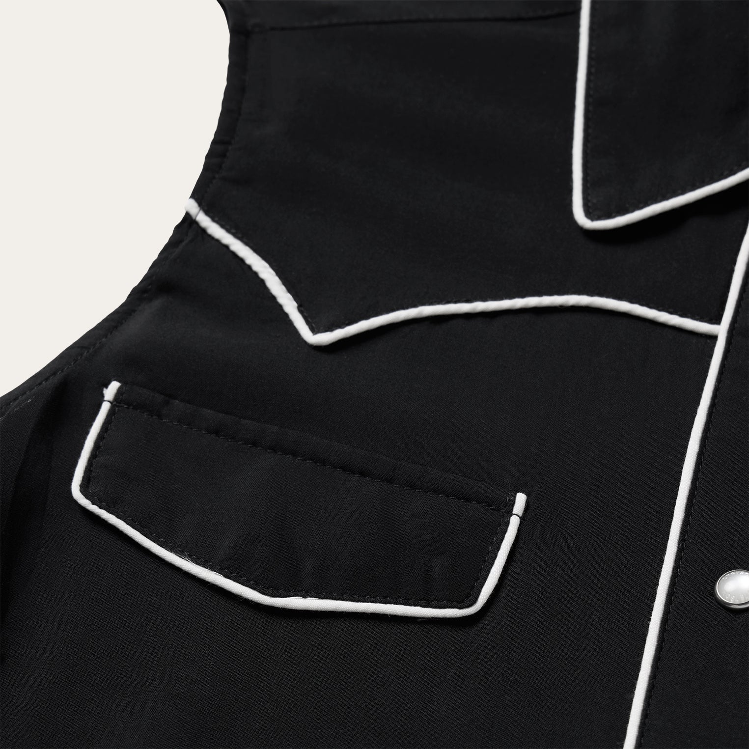 Black Sleeveless Western Shirt Black | Stetson