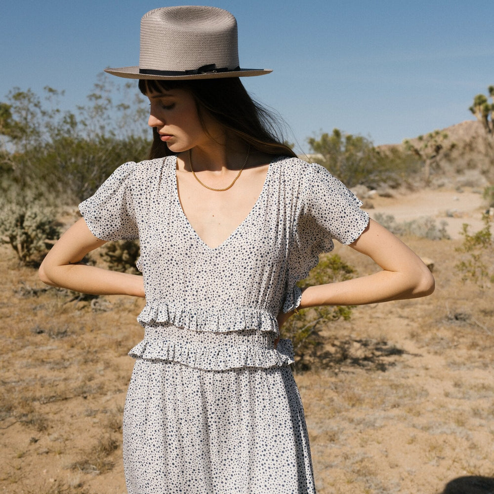 Stars Print Dress White | Stetson