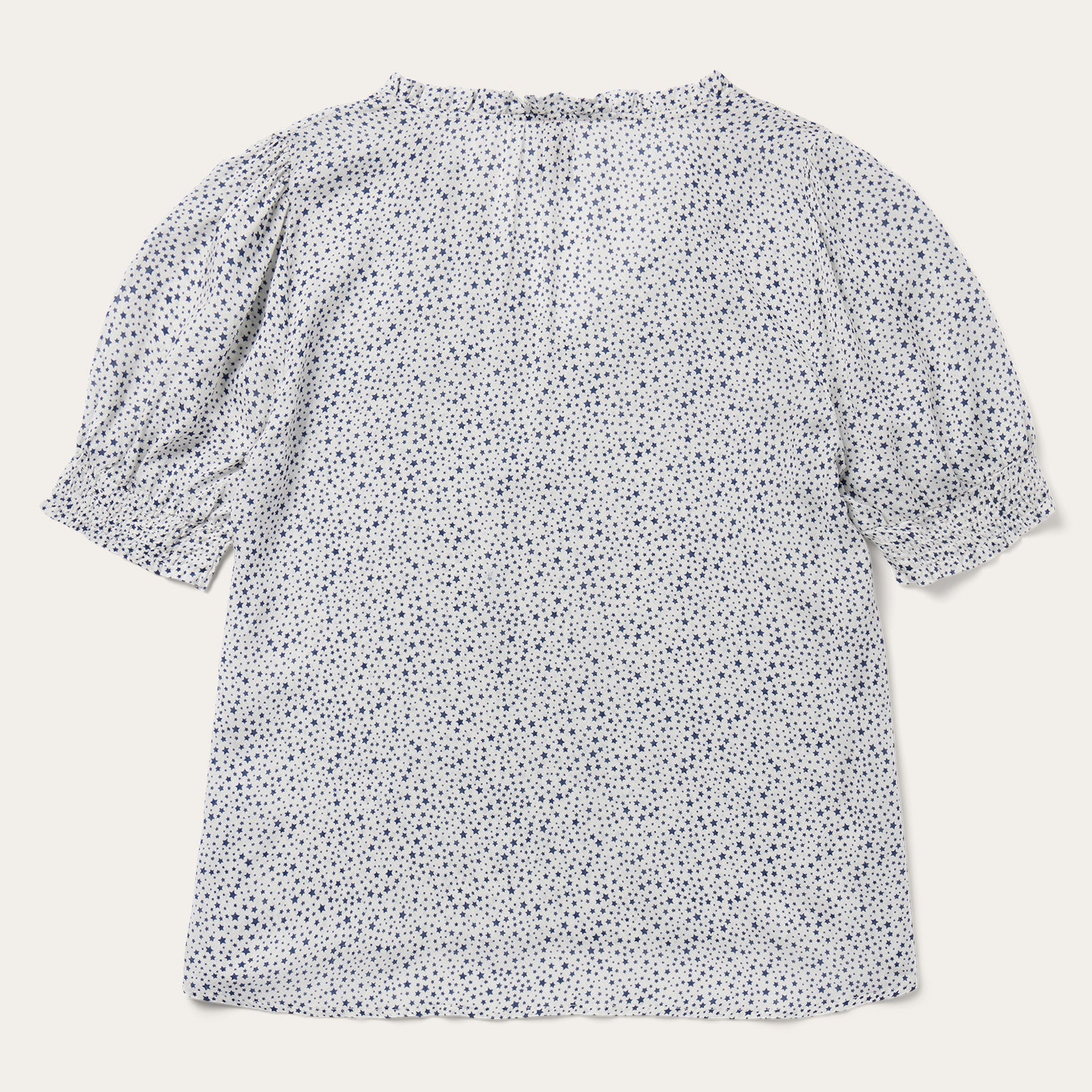 Stars Print Peasant Blouse White | Stetson