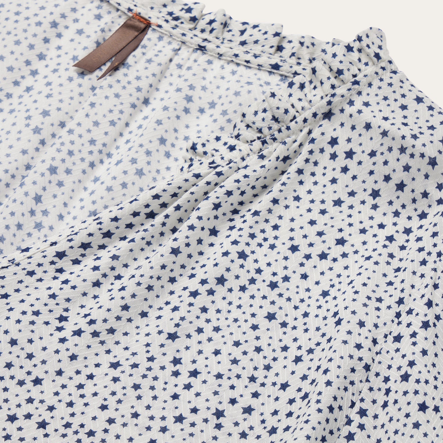Stars Print Peasant Blouse White | Stetson