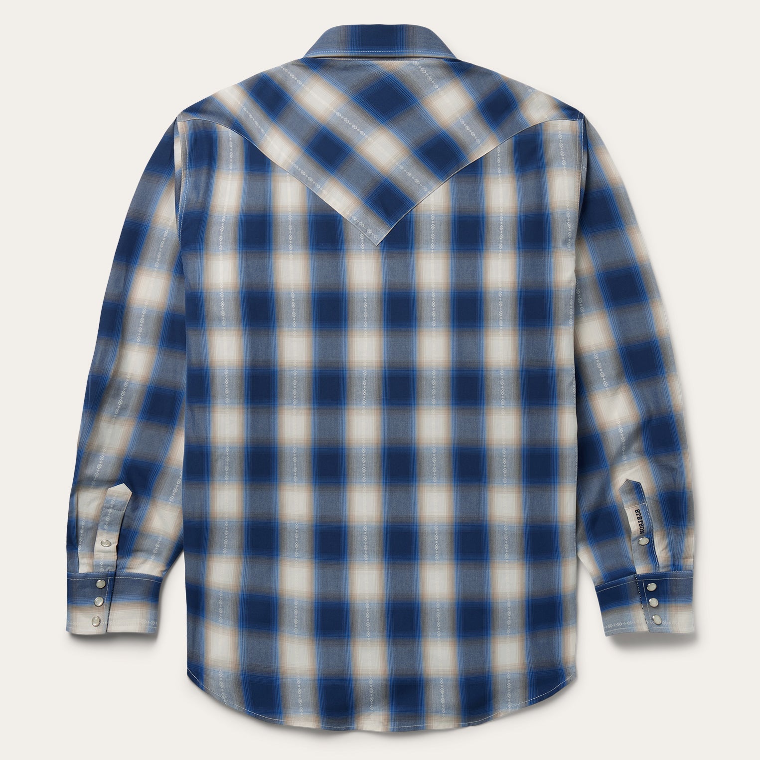 Blue Ombre Plaid Western Shirt Blue | Stetson