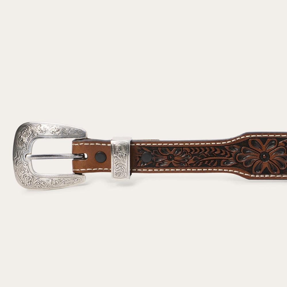 Tooled Tapered Belt Brown/Sand | Stetson