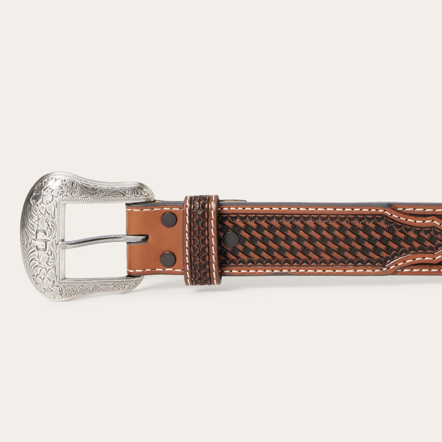 Western Icons Tooled Belt Cognac | Stetson