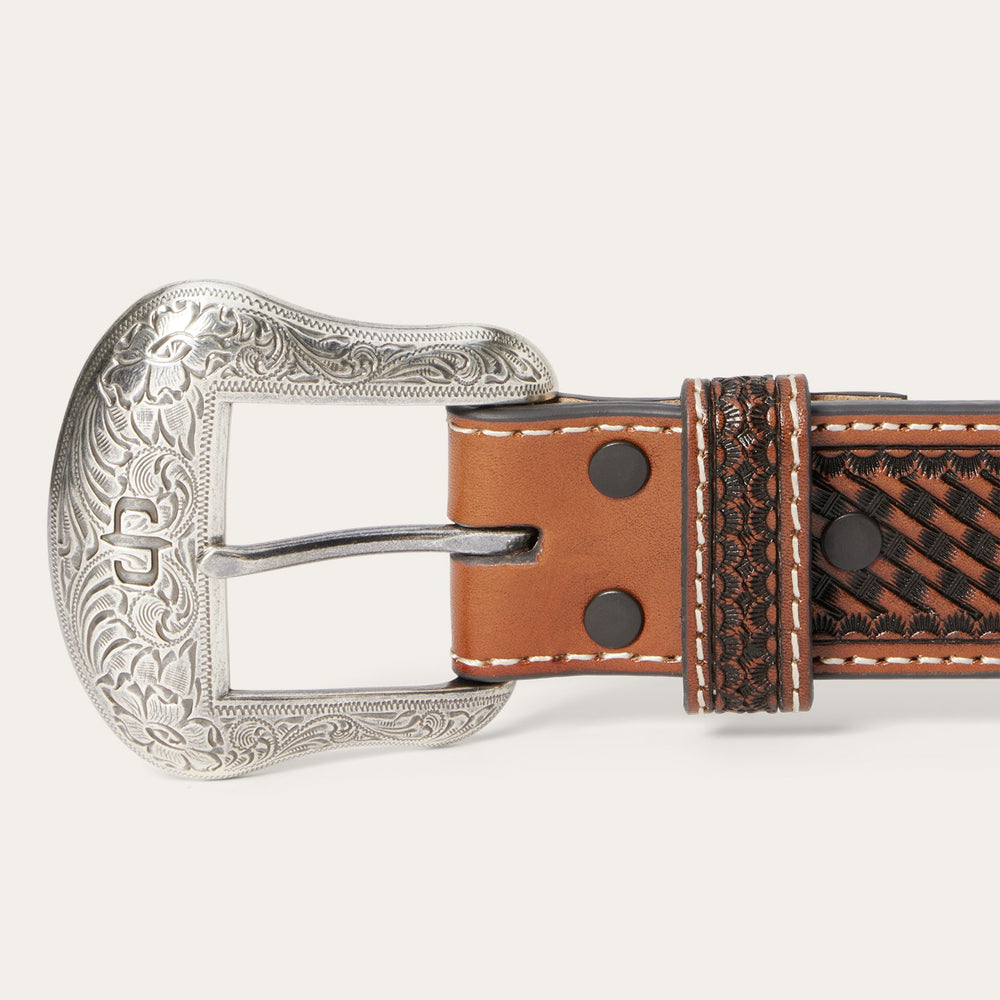 Western Icons Tooled Belt Cognac | Stetson
