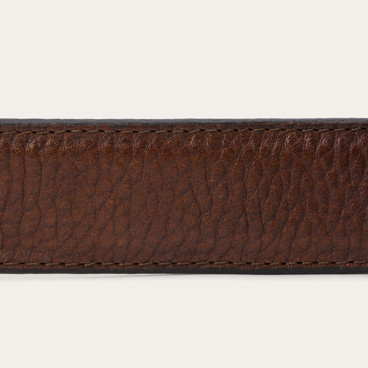 Bison Leather Tooled Tab Belt Hazelnut Bison | Stetson