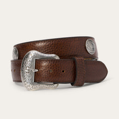 Bison Leather Concho Belt Hazelnut Bison | Stetson