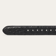 Ostrich Western Tab Belt Black | Stetson