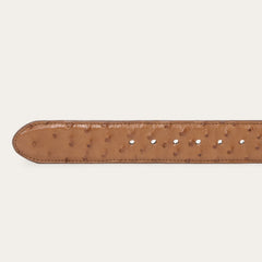 Ostrich Western Tab Belt Antique Cognac | Stetson