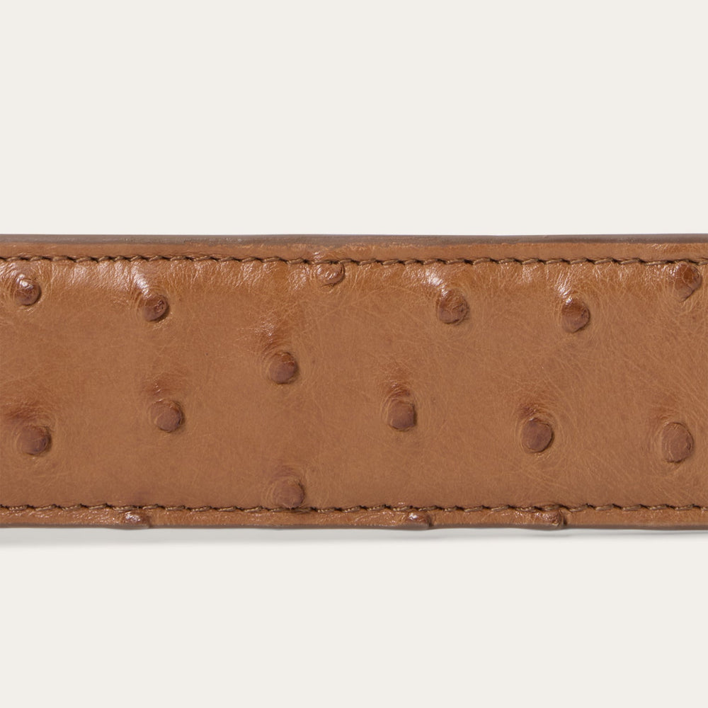 Ostrich Western Tab Belt Antique Cognac | Stetson