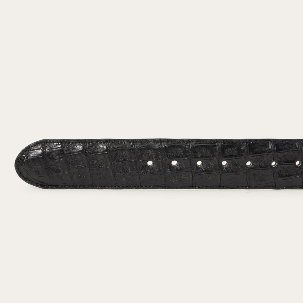 Caiman Western Tab Belt Black Classic | Stetson