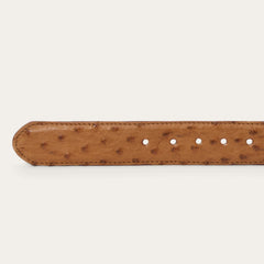 Ostrich Western Tab Belt - 1 1/4" Width Antique Cognac | Stetson