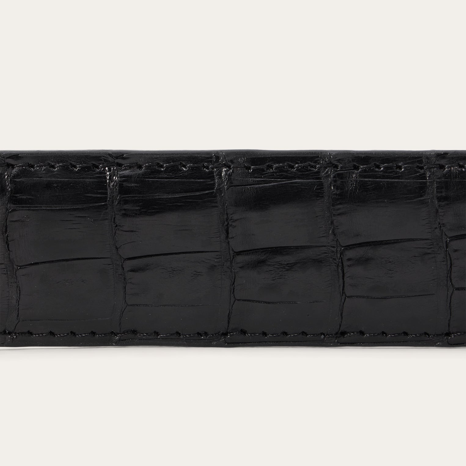 Caiman Western Tab Belt - 1 1/4" Width Black Classic | Stetson