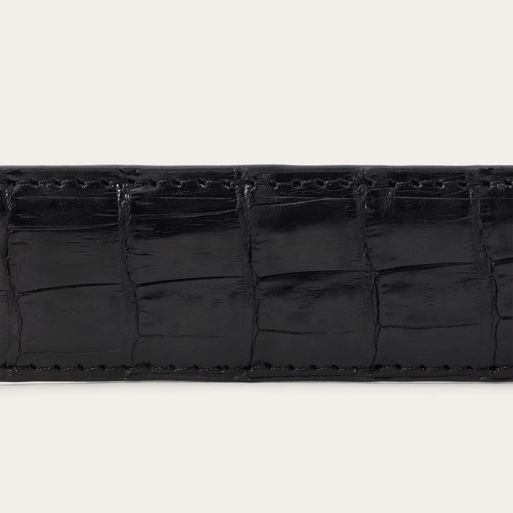 Caiman Western Tab Belt - 1 1/4" Width Black Classic | Stetson