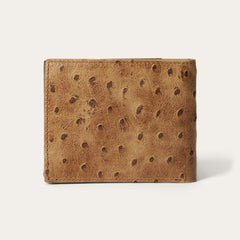 Tooled Embossed Ostrich Bi-Fold Wallet Brown / California Nut | Stetson