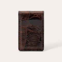 Tooled Embossed Croco Money Clip Brown | Stetson