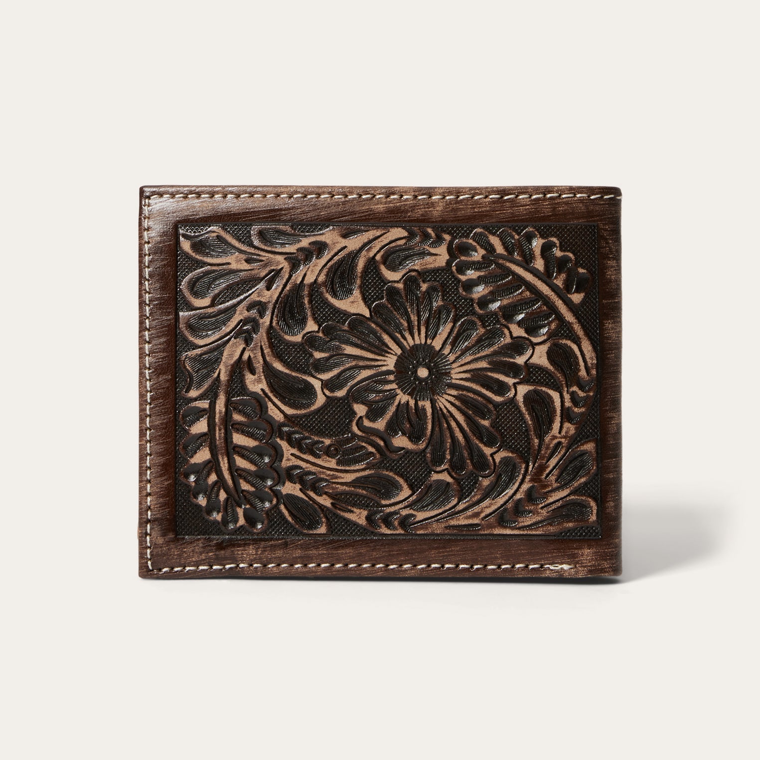 Hair-On-Hide Concho Bi-Fold Wallet Vintage Brown | Stetson