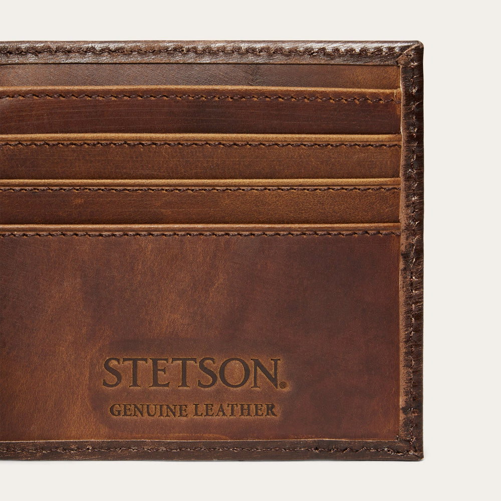 Hair-On-Hide Concho Bi-Fold Wallet Vintage Brown | Stetson