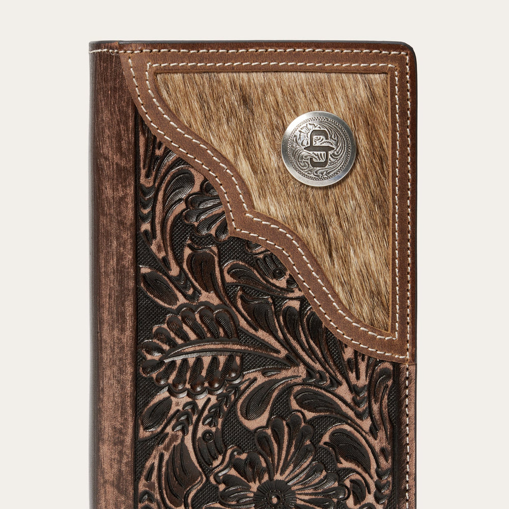 Hair-On-Hide Concho Checkbook Vintage Brown | Stetson