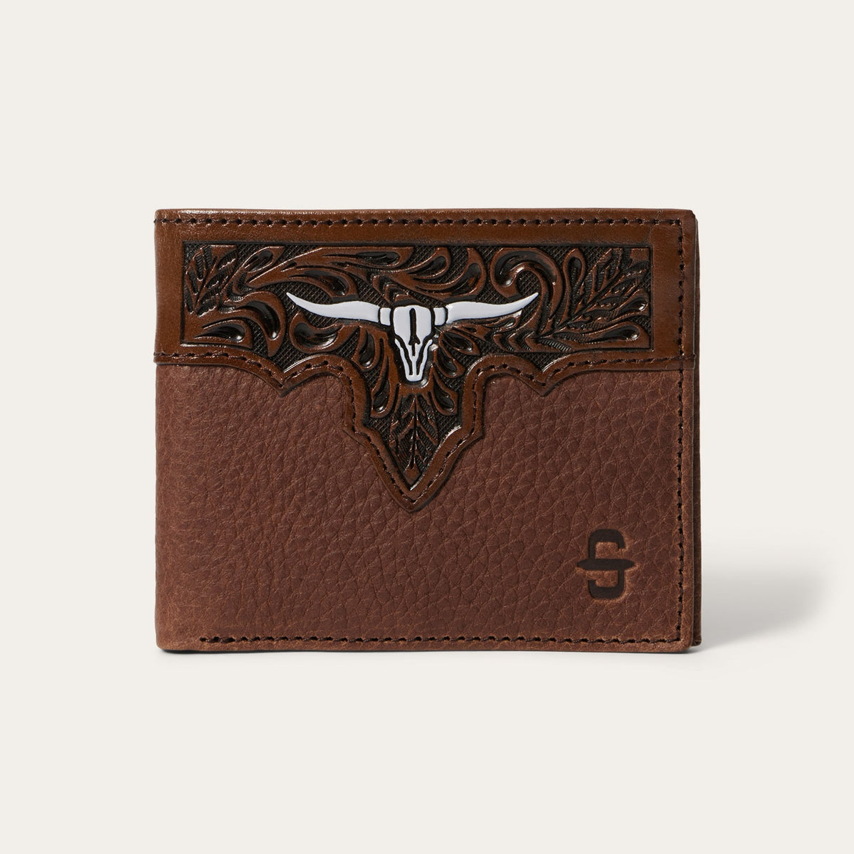Steer Head Bi-Fold Wallet Brown | Stetson