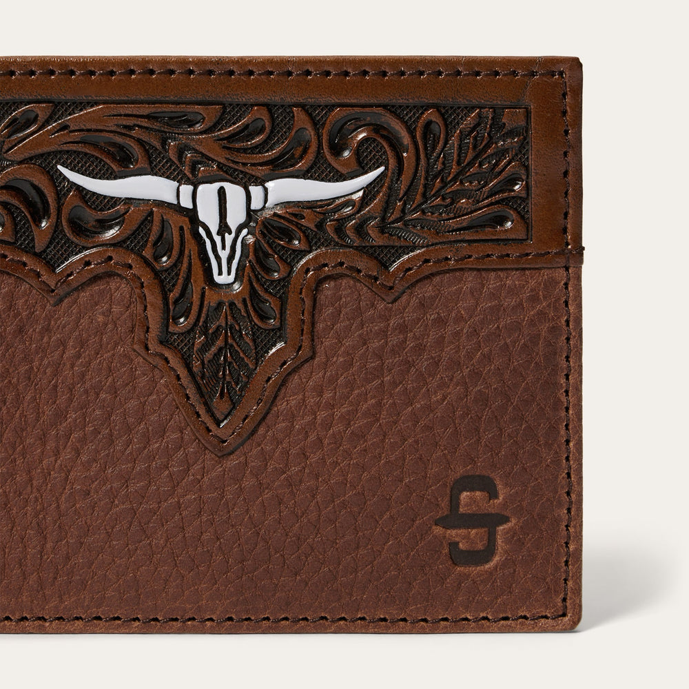 Steer Head Bi-Fold Wallet Brown | Stetson