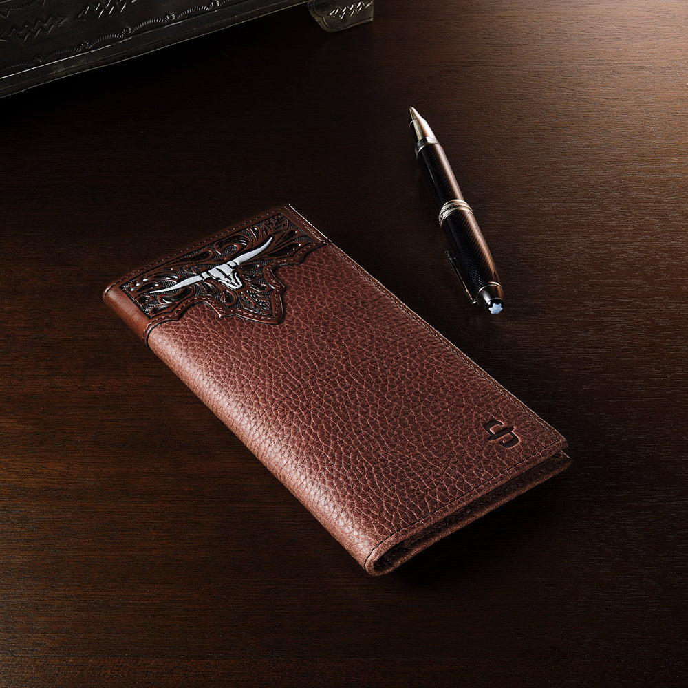 Steer Head Checkbook Brown | Stetson