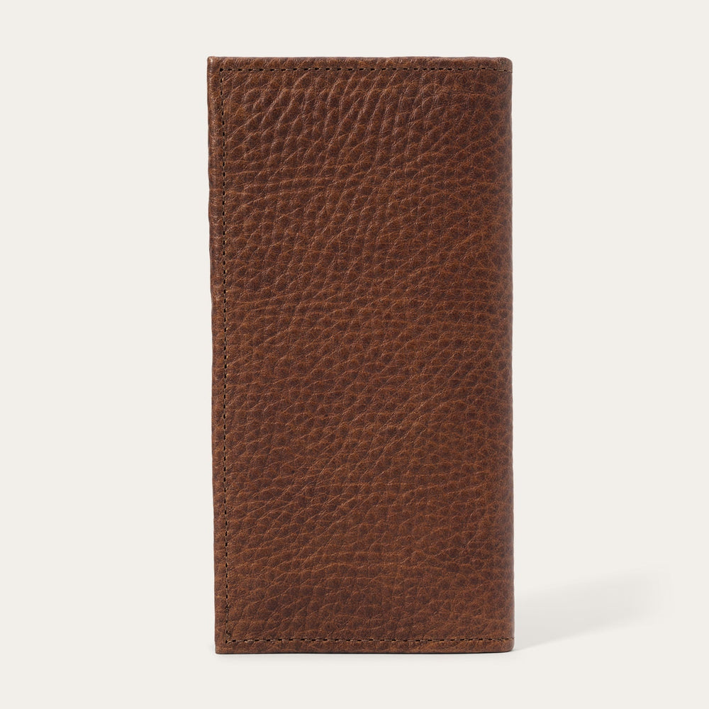 Bison Leather Stetson Rivet Checkbook Wallet Hazelnut Bison | Stetson