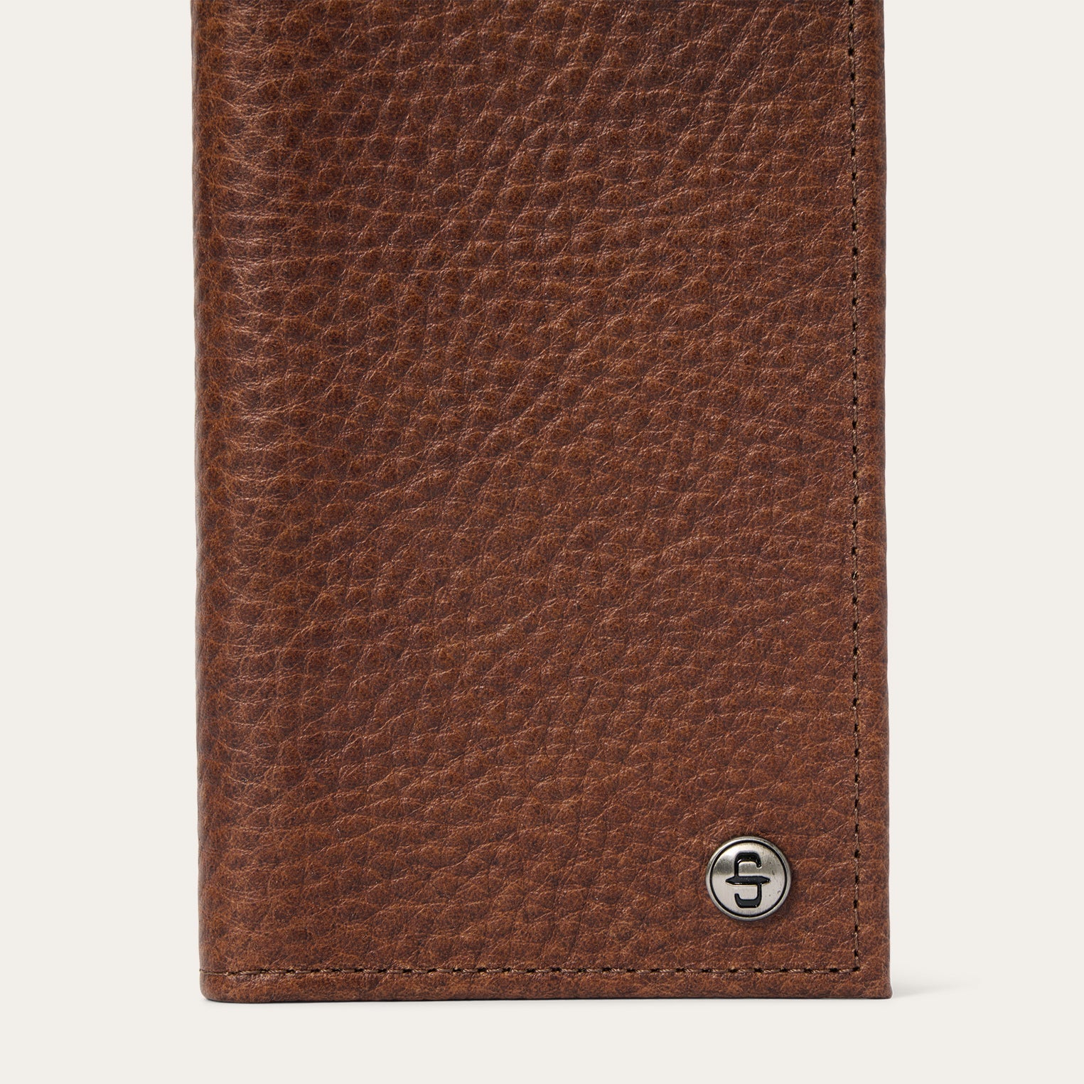 Bison Leather Stetson Rivet Checkbook Wallet Hazelnut Bison | Stetson