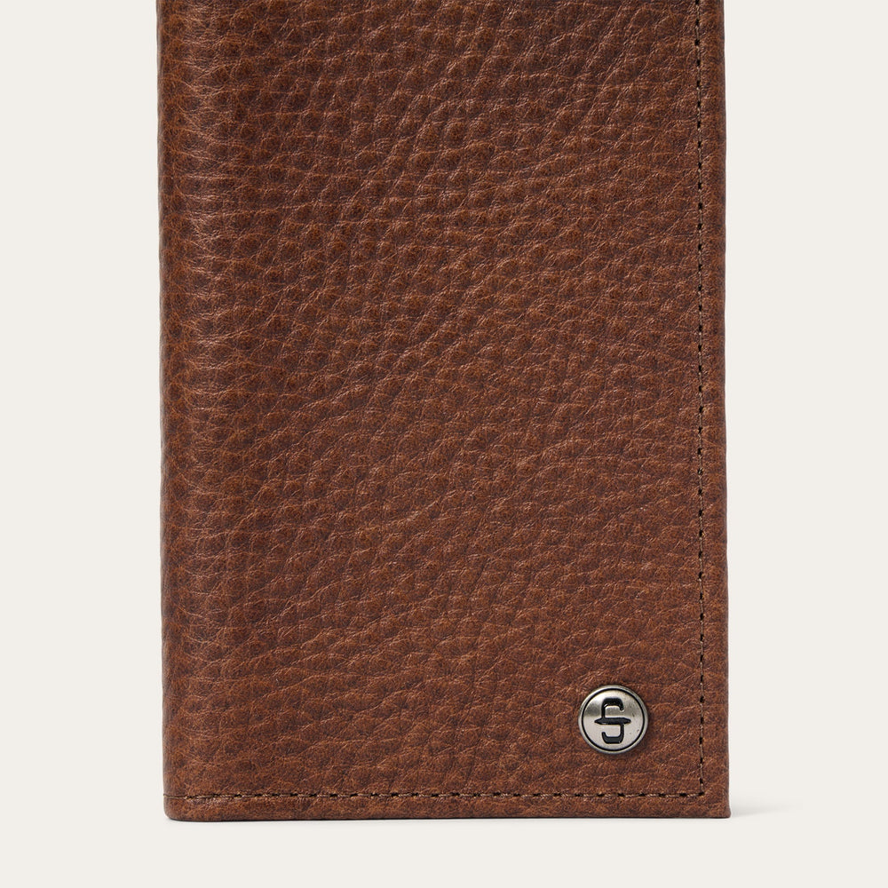 Bison Leather Stetson Rivet Checkbook Wallet Hazelnut Bison | Stetson