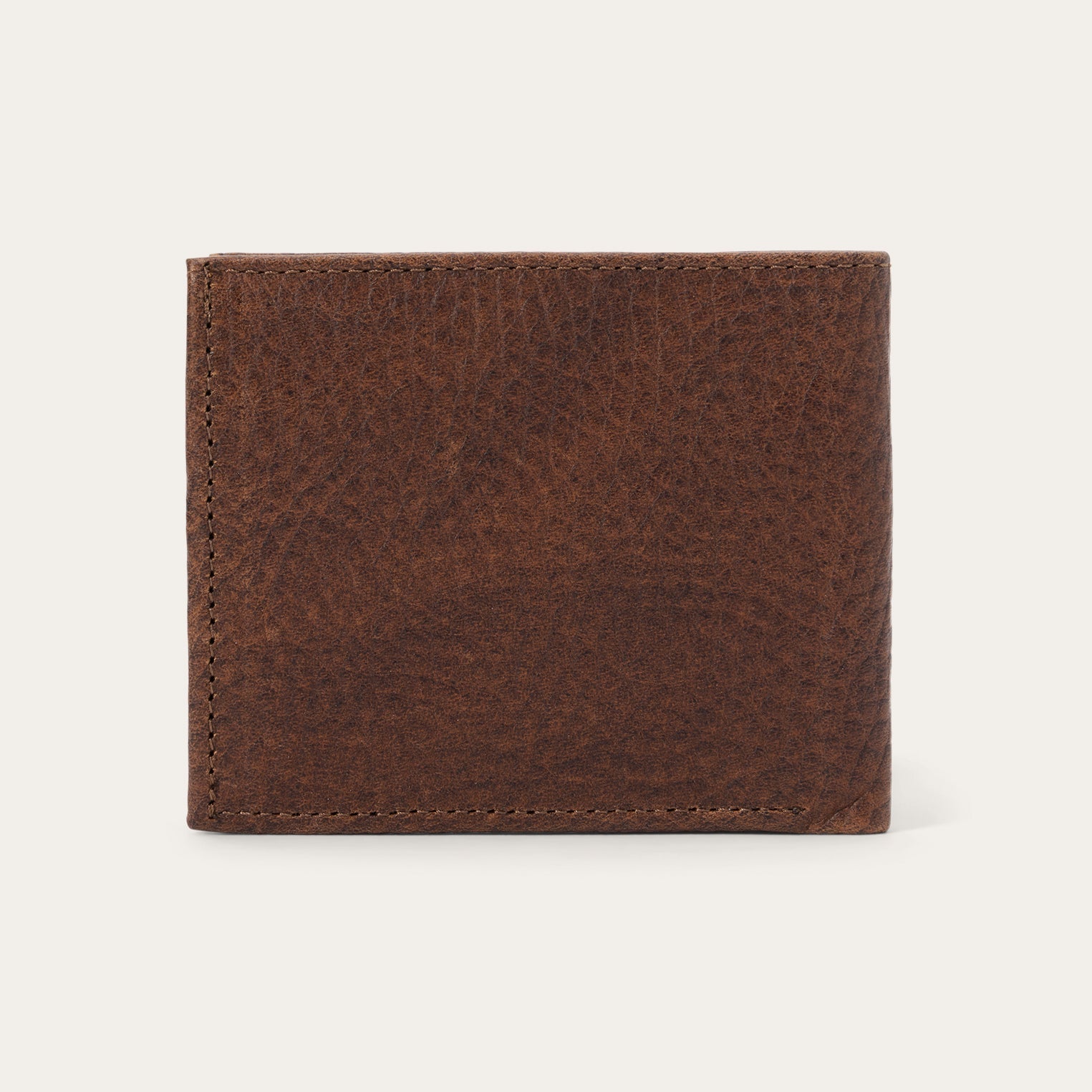 Bison Leather Stetson Rivet Bi-Fold Wallet Hazelnut Bison | Stetson